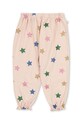 Dětské bavlněné tepláky Konges Sløjd MALLI GLITTER PANTS GOTS pletenina béžová KS101595