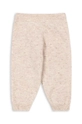 Παντελόνι από μείγμα μαλλιού Konges Sløjd MINO KNIT PANTS KS101616 μπεζ AW24