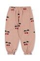 Konges Sløjd pantaloni de bumbac pentru copii MALLI GLITTER PANTS GOTS bumbac roz KS101790