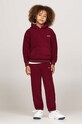 Dětské tepláky Tommy Hilfiger U POLAR FLEECE SWEATPANTS pletenina burgundské KS0KS00583.9BYH.