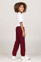 Dětské tepláky Tommy Hilfiger U POLAR FLEECE SWEATPANTS KS0KS00583.9BYH. burgundské