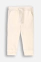 Coccodrillo spodnie dresowe dziecięce z elastanem beżowy ZC4120103CGN