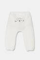 United Colors of Benetton pantaloni bebe tricotaj alb 3MCDAF020.W.Seasonal