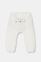 Nohavice pre bábätká United Colors of Benetton pletenina biela 3MCDAF020.W.Seasonal