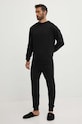 HUGO pantaloni lounge din bumbac 50520501 negru SS25