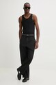 MSGM pantaloni de lana 3740MP09.247506 negru AW24