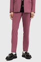 AllSaints pantaloni din lână AURA M002QA roz AW24