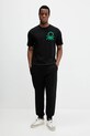 Хлопковые спортивные штаны United Colors of Benetton 342ZUF01B чёрный SS25