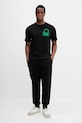 United Colors of Benetton spodnie dresowe bawełniane 342ZUF01B czarny AW25