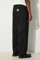 Abbigliamento Carhartt WIP pantaloni in lino misto Walter Double Knee Pant I033580.8902 nero