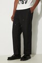 Carhartt WIP pantaloni in lino misto Walter Double Knee Pant nero I033580.8902