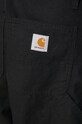 Carhartt WIP pantaloni in lino misto Walter Double Knee Pant I033580.8902 nero