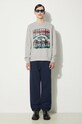 Carhartt WIP cotton trousers Flint Pant I029919.29LGD navy AW24