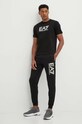 EA7 Emporio Armani spodnie dresowe bawełniane PJVRZ.6DPP87.1200 czarny AW24