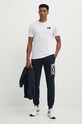 EA7 Emporio Armani pantaloni de trening din bumbac PJVRZ.6DPP87.1562 bleumarin AW24