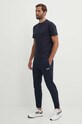 EA7 Emporio Armani spodnie dresowe bawełniane PJVRZ.8NPP66.0562 granatowy AW24