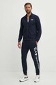 Памучен спортен панталон EA7 Emporio Armani PJ05Z.8NPPC3.1562 тъмносин AW24