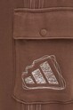 adidas spodnie dresowe bawełniane All SZN brązowy IY6576