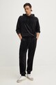 Armani Exchange pantaloni da tuta in velluto XM000055.AF10168 nero AW24