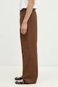 Wood Wood spodnie bawełniane Fraser Pleated Chinos 12435001.5181 brązowy AW24