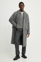 Samsoe Samsoe pantaloni de lana SABERTIL M24300073 gri AW24
