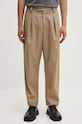 A.P.C. pantaloni de lana pantalon renato drept bej WVBBF.H08428