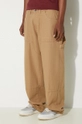 Bavlněné kalhoty Alpha Industries Carpenter Pant béžová 148202