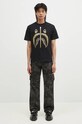 Хлопковые брюки Alpha Industries Jet Pant Camo 101212C чёрный