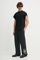 MM6 Maison Margiela pantaloni de trening din bumbac SH2KA0022.M25004 negru AW24