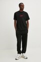 HUGO spodnie dresowe bawełniane 50521082 czarny AW24