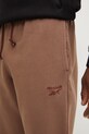 Reebok spodnie dresowe Identity Washed brązowy 100205487