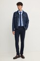 Tommy Hilfiger pantaloni MW0MW37873 bleumarin SS25