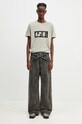 Хлопковые брюки Rick Owens Geth Jeans DU02D2351.MO серый