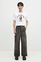 Rick Owens spodnie bawełniane Cargo Trousers DU02D2354.MO szary