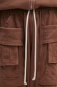 Хлопковые спортивные штаны Rick Owens Creatch Cargo Cropped Drawstring коричневый DU02D2371.RIG