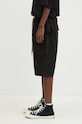 Rick Owens cotton shorts Creatch Cargo Pods DU02D2382.TW black AW24