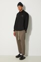 Rick Owens pantaloni de trening din bumbac Prisoner Drawstring DU02D2395.RIG gri AW24