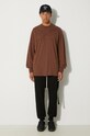 Rick Owens pantaloni de trening din bumbac Prisoner Drawstring DU02D2395.RIG negru AW24