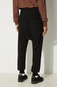 Îmbrăcăminte Rick Owens pantaloni de trening din bumbac Prisoner Drawstring DU02D2395.RIG negru