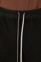 Rick Owens pantaloni de trening din bumbac Prisoner Drawstring DU02D2395.RIG negru