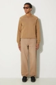 Carhartt WIP pantaloni in cotone Single Knee Pant I031497.2FS3K beige AW24