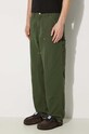 Хлопковые брюки Carhartt WIP Double Knee Pant зелёный I031501.2BR02