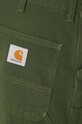Хлопковые брюки Carhartt WIP Double Knee Pant I031501.2BR02 зелёный