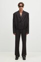 Martine Rose wool blend trousers Tailored Relaxed Fit Trouser 303WT06007 black