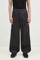 C.P. Company spodnie bawełniane Microreps Boxy Lens Cargo Pants gładkie czarny 17CMPA178A006134G