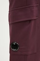Bavlnené tepláky C.P. Company Diagonal Raised Fleece Cargo Sweatpants fialová 17CMSP017A005086W