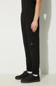 Abbigliamento C.P. Company pantaloni della tuta di cotone Diagonal Raised Fleece Cargo Sweatpants 17CMSP017A005086W nero
