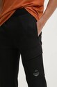 Бавовняні спортивні штани C.P. Company Diagonal Raised Fleece Cargo Sweatpants чорний 17CMSP017A005086W