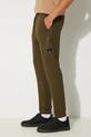 Βαμβακερό παντελόνι C.P. Company Diagonal Raised Fleece Lens Sweatpants πράσινο 17CMSP084A005086W