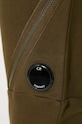 Βαμβακερό παντελόνι C.P. Company Diagonal Raised Fleece Lens Sweatpants 17CMSP084A005086W πράσινο